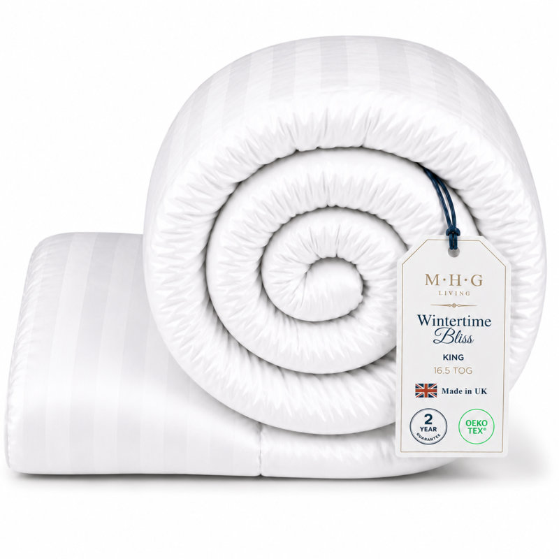 MHG Living Winter Microfibre Duvet 16.5 Tog with Breathable Hypoallergenic Hollowfibre - Available Single/Double/King/Super King