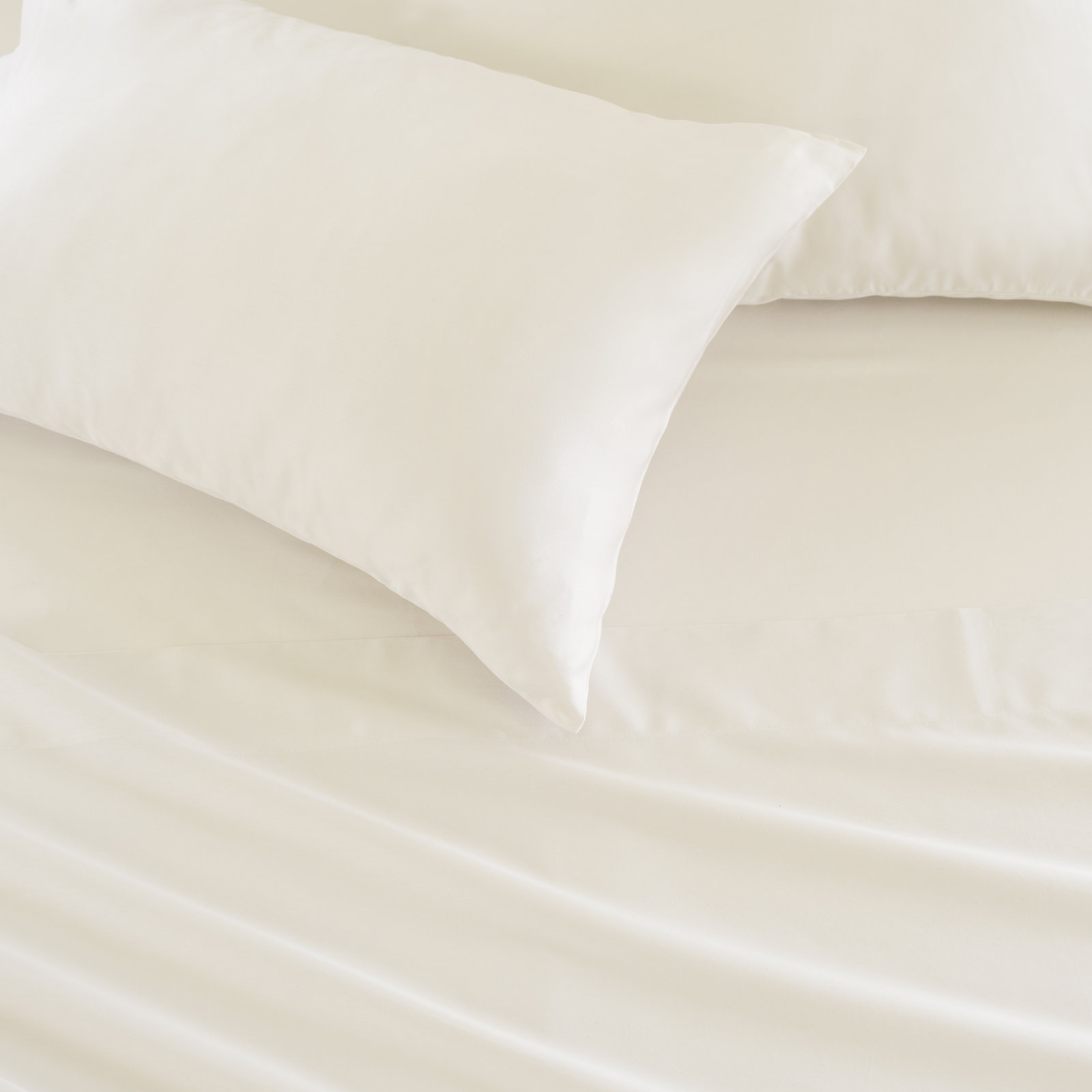 Portia Cotton Sheet Set, King Sheet Set + Fitted Sheet + 2 Pillowcases, Cream