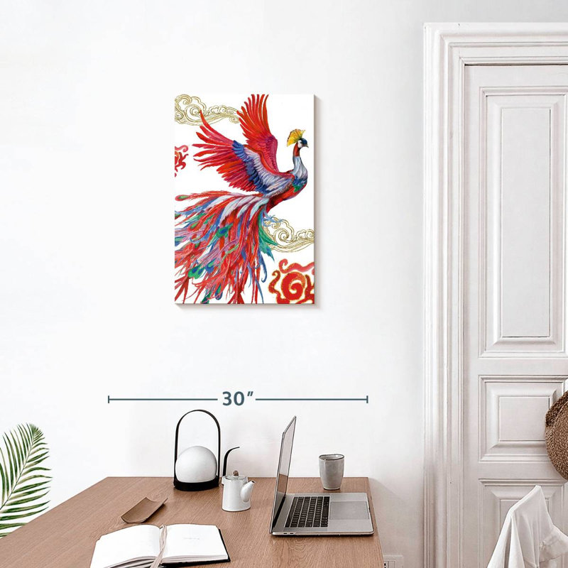 Brampt Colorful Bird Phoenix, 24" H x 16" W