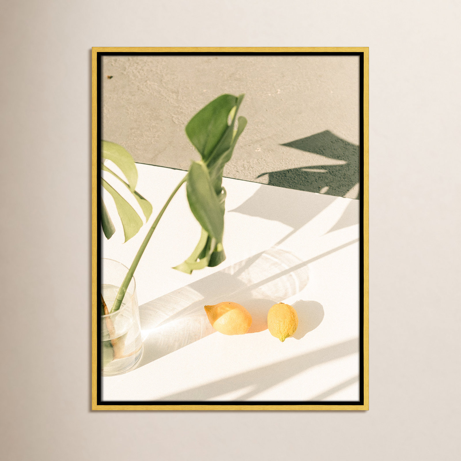 Citrus and Palms Print, 25.5'' H x 19.5'' W x 2'' D, Gold Framed
