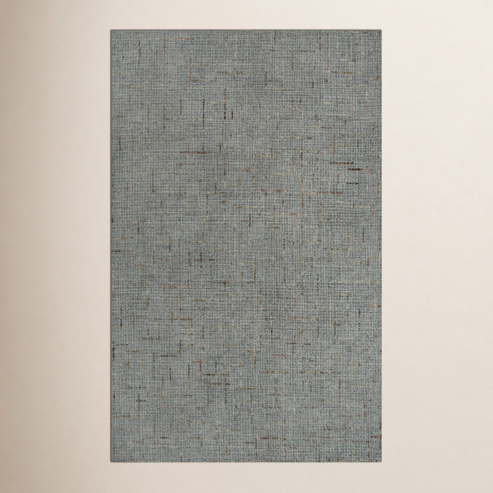 Caryville Light Gray Hand-Tufted Wool Rug, Rectangle 7'6" x 9'6"