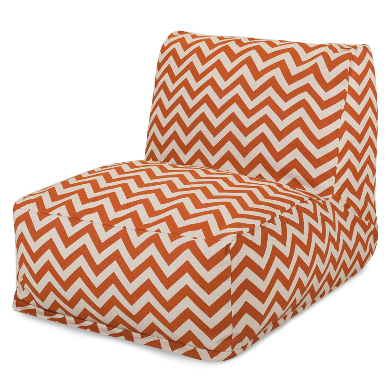 Glanville Polyester Outdoor Friendly Bean Bag Chair & Lounger, Burnt Orange