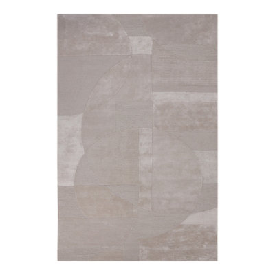 Geometric Area Rug in Taupe