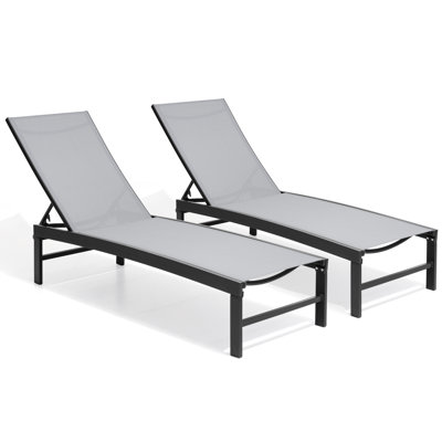 22" Patio Chaise Lounge Set