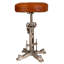 Upholstered Counter Stool with Metal Frame