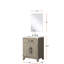Meuble-lavabo gris 24 po x 18 po avec comptoir en acrylique scellé, robinet, 24 po Miroir l 24 po x P 18 po-1797031289