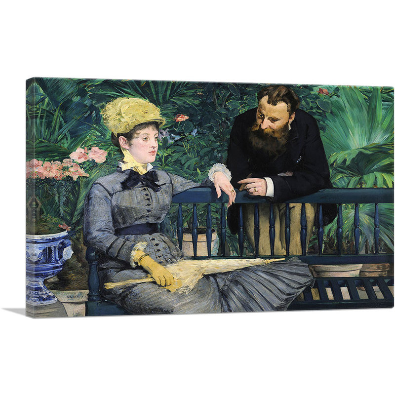 «Dans le conservatoire 1879» par Édouard Manet, reproduction d'art sur toile tendue, H 12 po x l 18 po x P 0,75 po