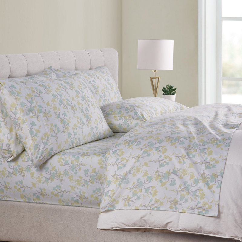 Tahari Floral Microfiber Sheet Set