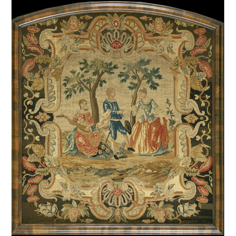 Art textuel antique tissé à l'aiguille anglaise