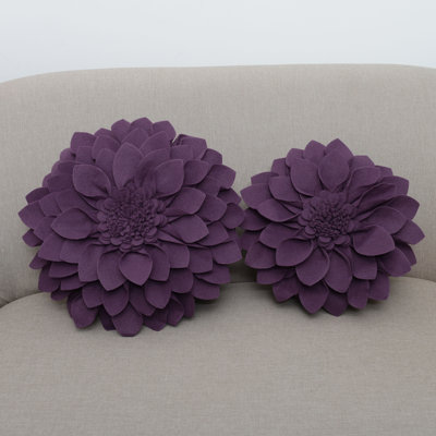 Fleur De Jardin Collection Ruffled Throw Pillow