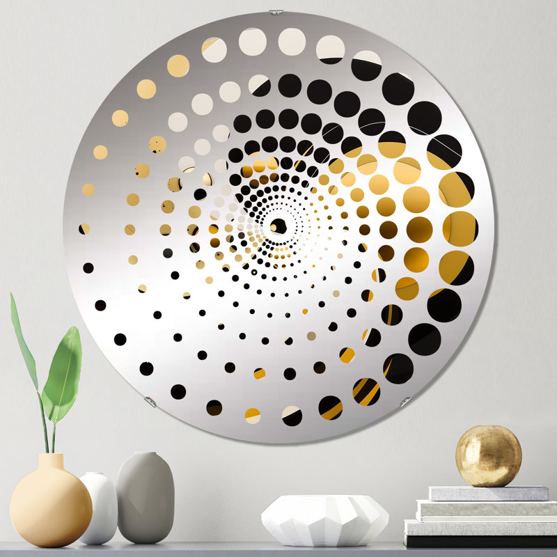 Arowana - Miroir mural spiralé, 23,6 po x 23,6 po