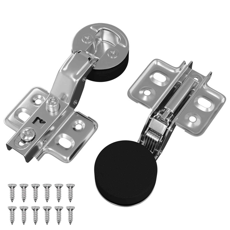 Vidaxl Hinge Silver Iron Accessory Hydraulic Component Soft Close Door Safety