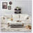 Modern Rectangular Coffee Table With Metal Frame For Living Room, Open Design And Durable Construction