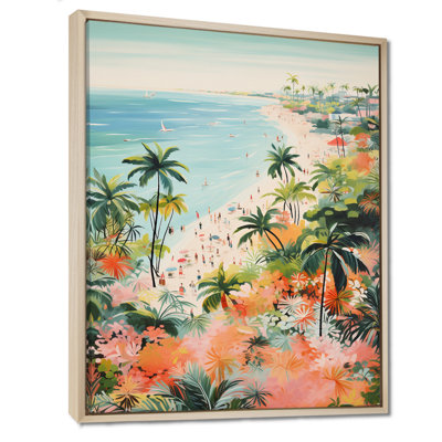 Scène de plage côtière pastel III - art mural de plage côtière pour le salon
