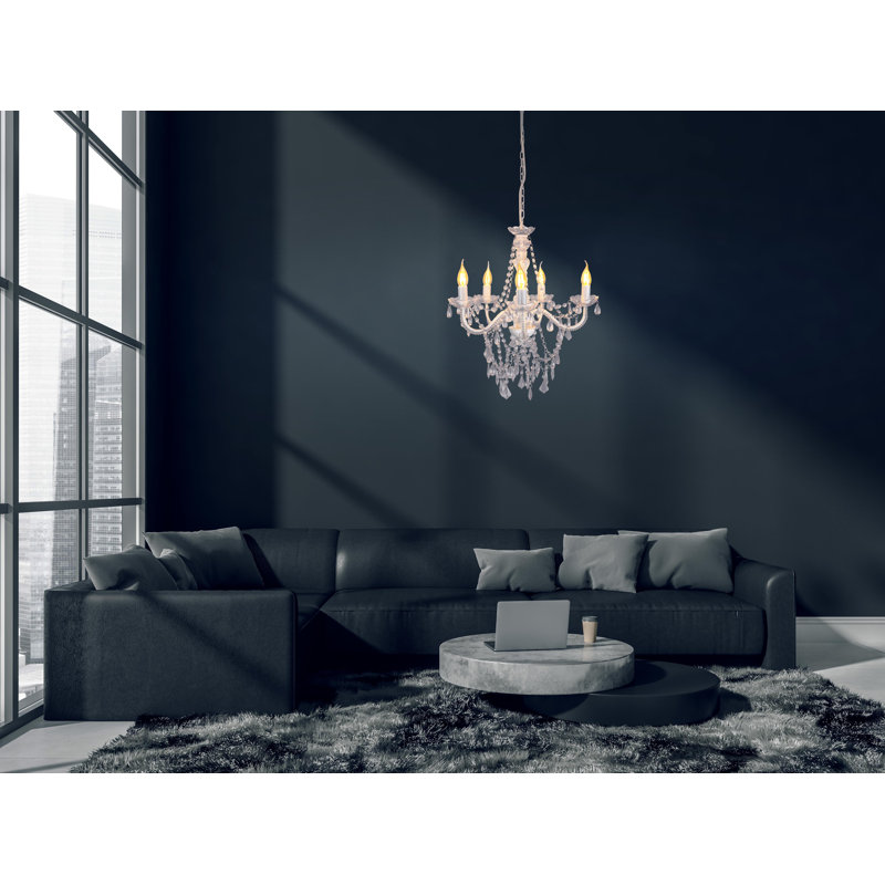 Saltaire 5 - Light Chandelier, White