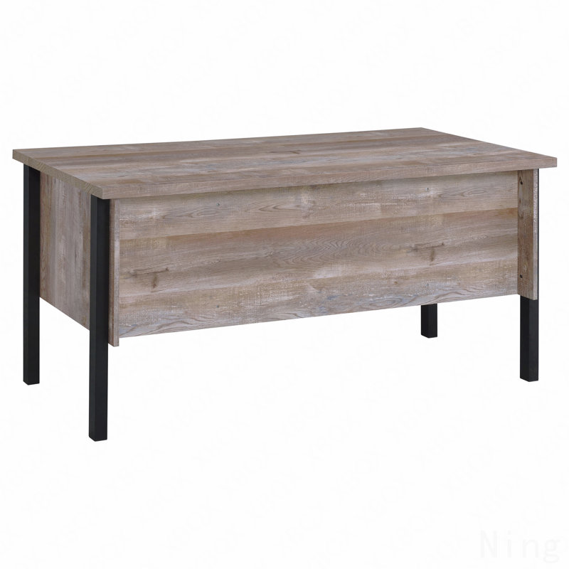 Bureau en chêne patiné à 4 tiroirs