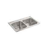 Middleton 33'' L Stainless Steel Double Basin Kitchen Sink