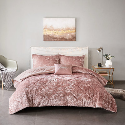 Édredon en velours rosé, taille double / grand, diamant, literie et oreiller à vapeur, lavable à la machine