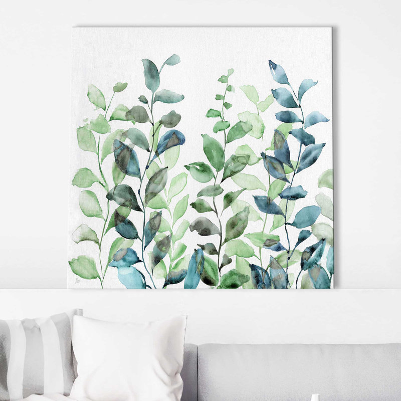 " Cascade " by Nan Painting Print, 18" W x 18" H, Wrapped Canvas