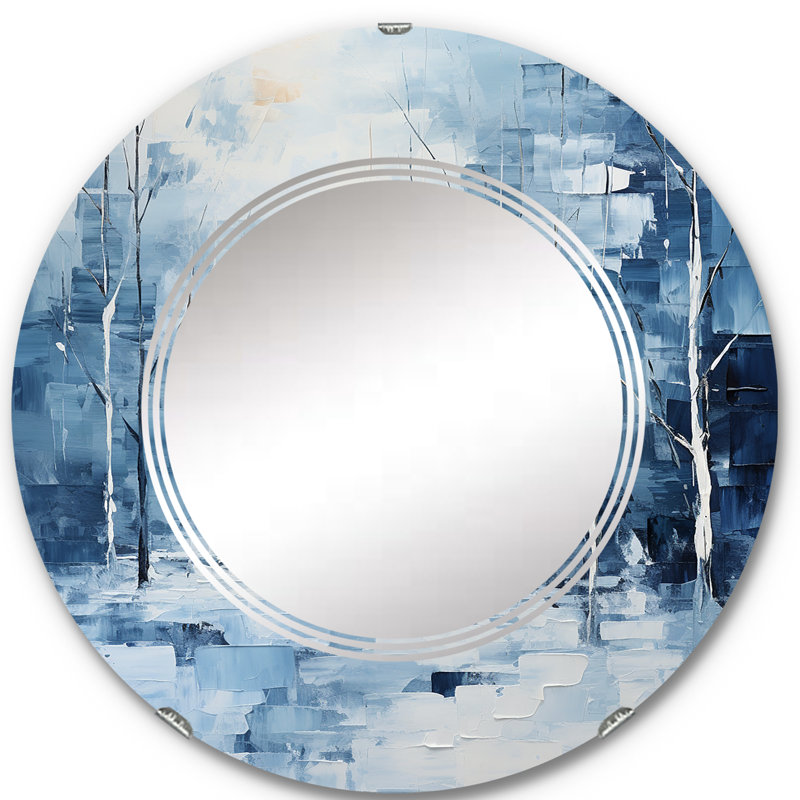 Miroir mural rond Idonis - Paysages, 24 po x 24 po