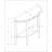 Charming Half-Moon Console Table With Extra Storage Shelf For Stylish Spaces.-1316115388