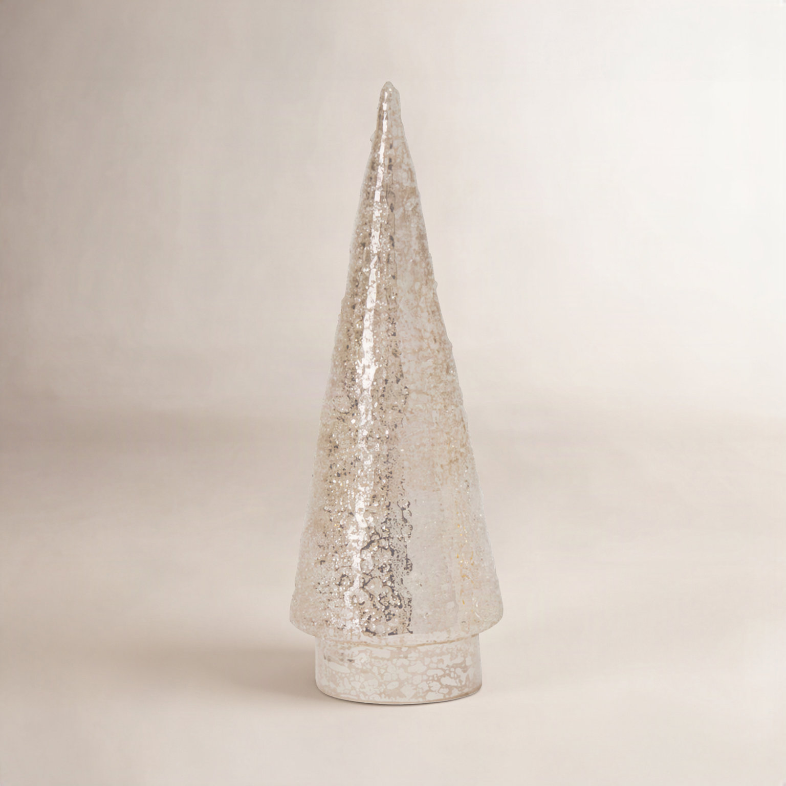 Lighted Metallic Tabletop Tree, 10 in x 3.5 in