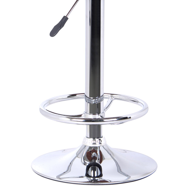 Canchola Height Adjustable Swivel Bar Stool, Black