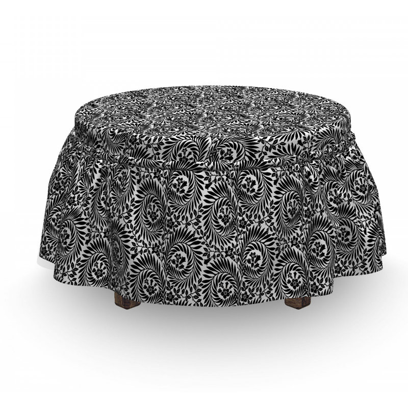 Housse pour repose-pieds little fleurs