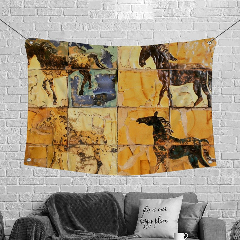 Tapisserie en microfibre, H 88 po x l 104 po