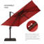 Parasol en porte-à-faux carré avec pivot et inclinaison 11 pi Pulk-1045046437-979278537
