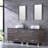 72.4'' Double Bathroom Vanity with Glass Top with Mirror