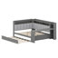 Structure de lit de jour tout-en-un avec bureau d'étude, lit gigogne sous le lit, tablettes organisées, solutions Smart Power, éclairage dynamique et appui-tête ergonomique Soft-Touch-890670926