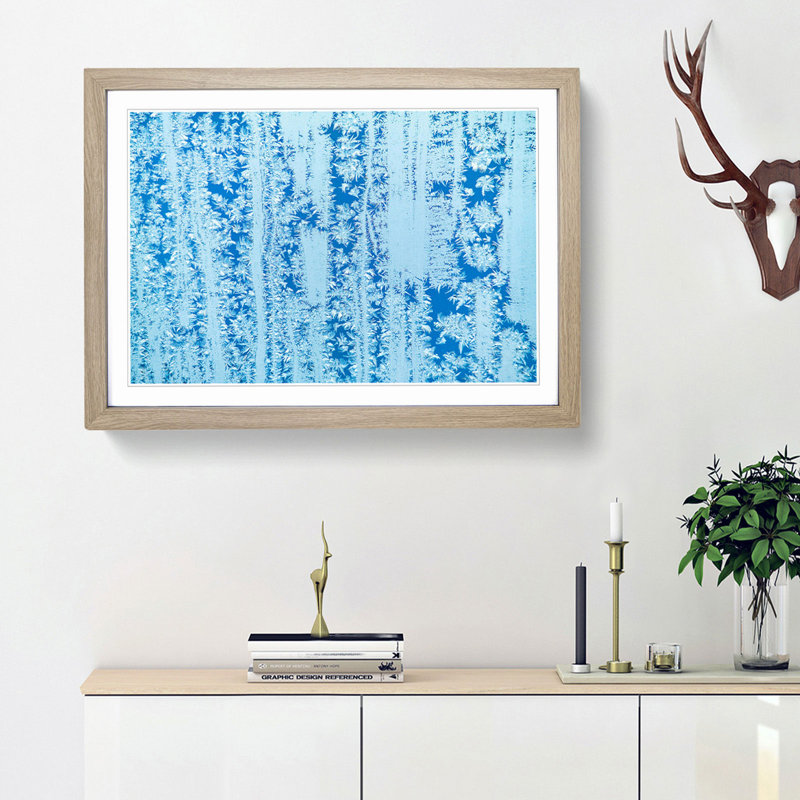 Abstract Art Painting Vol.227 by S.Johnson - Picture Frame Painting Print, 27cm H x 36cm W x 2cm D, Oak Framed