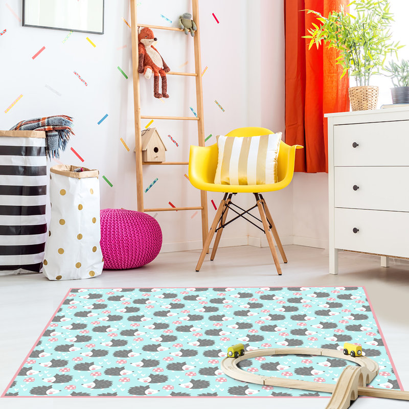 Alcinda Vinyl Machine Printed Area Rug, Rectangle 133 x 200cm