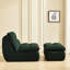 Méridienne moderne en velours côtelé avec fauteuil inclinable ergonomique