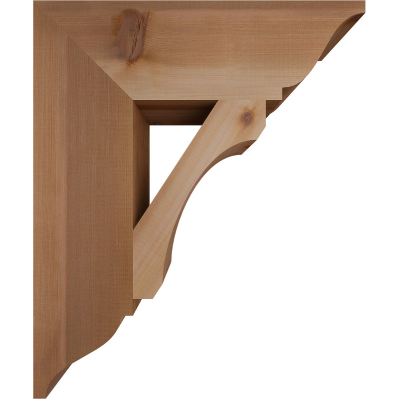 Support en bois rustique traditionnel BKTLEC01, Cèdre rouge de l'Ouest (lisse), H 24 po x l 5,5 po x P 20 po