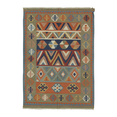 Sumack Hand-Knotted Wool BLUE Area Rug