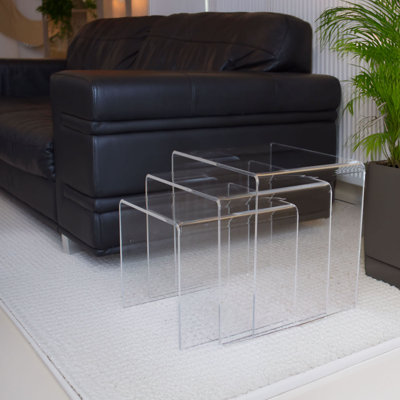 Clear Acrylic Nesting Tables - Transparent Plastic