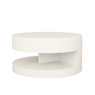 Modern Round Coffee Table with buttom Storage