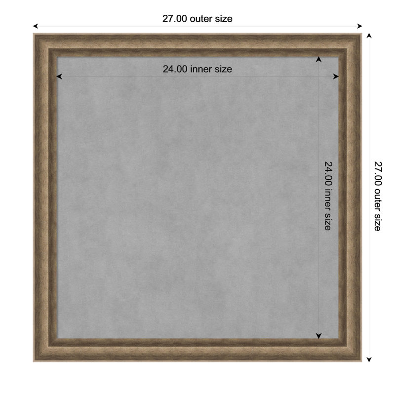 Tableau magnétique à cadre gris anthracite Allure, H 27 po x l 27 po