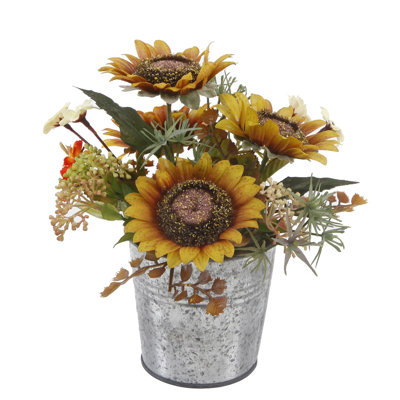 Calem Foam Sunflower Arrangement in Pot