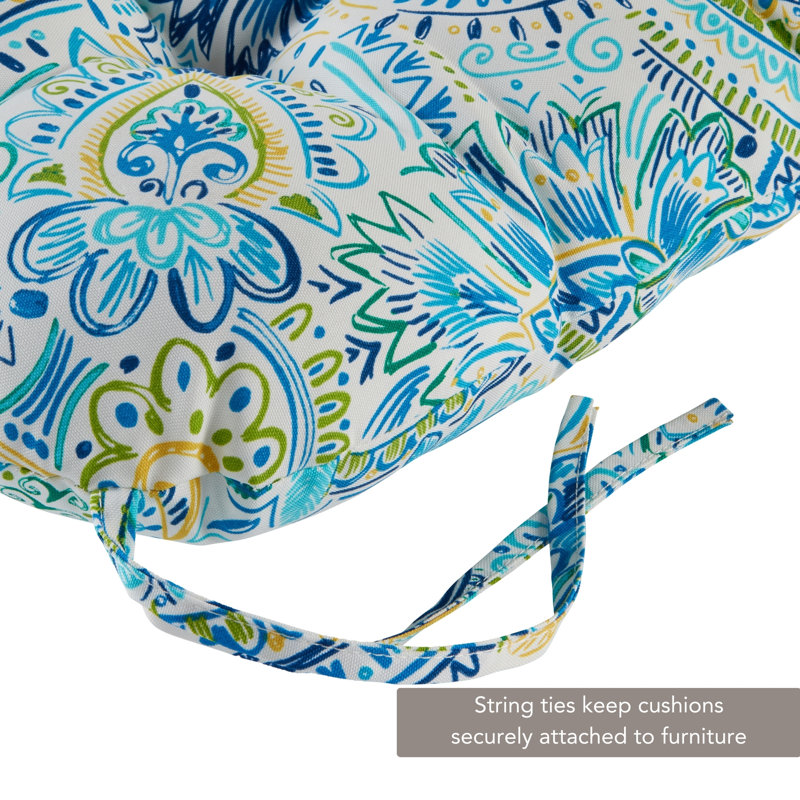 Shipton Outdoor 20'' Dining Chair Seat Cushion, 2, Baltic