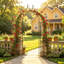 Arche de jardin décorative en métal, treillis, style gothique, arche pointue, support pour plantes d'entrée, noir