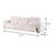 112.4" W Contemporary Power Sofa, White