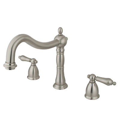 Heritage Double Handle Deck Mounted Roman Tub Faucet