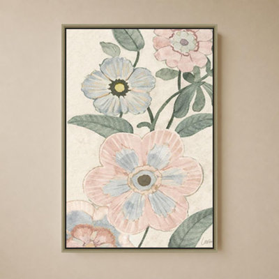 Happy Pink Floral II by Sundance Graphics - Graphic Art on Canvas