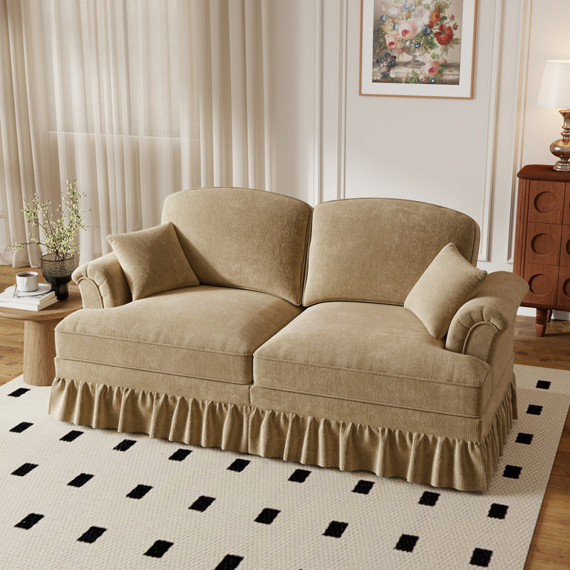 Canapé 76,4 po Chenille, Brun