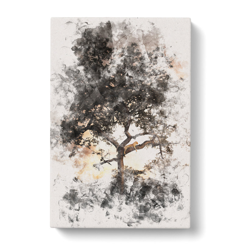 Leopard Siesta - Wrapped Canvas Painting, 50cm H x 35cm W x 3cm D
