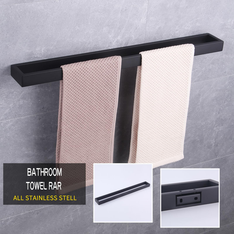 Porte-serviettes mural 24 po 2 requis, Noir mat