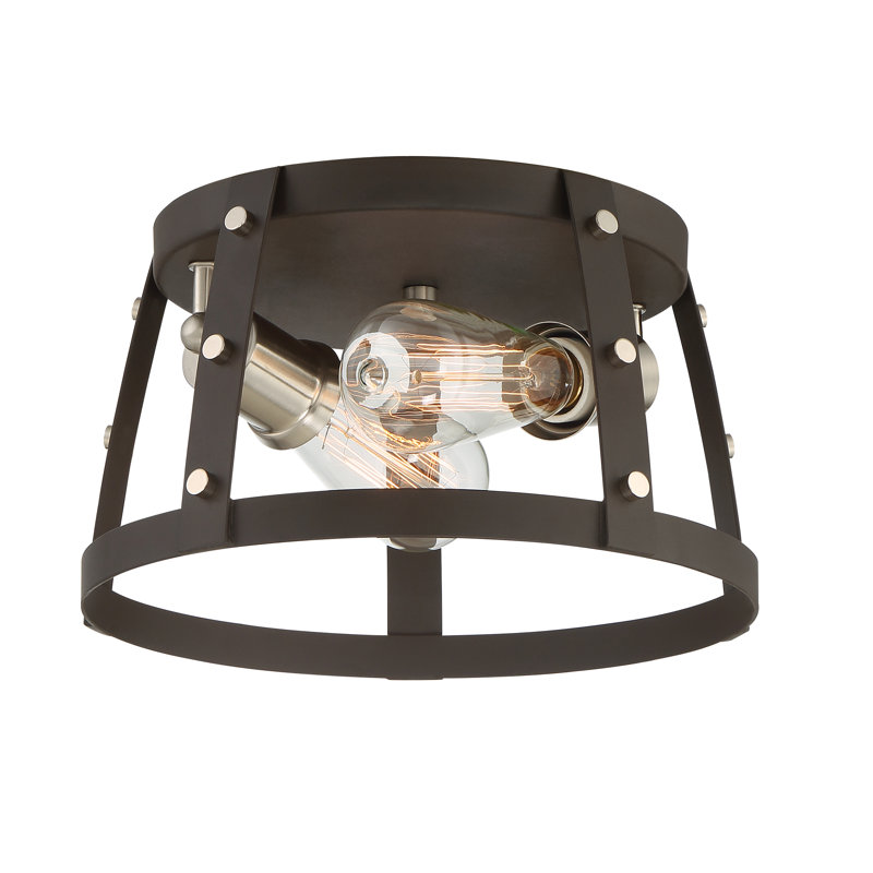 Plafonnier encastré géométrique 11,5 po 2 lumières Newell